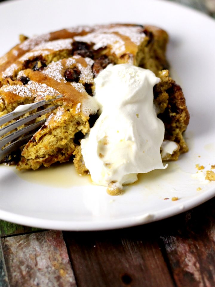 pumpkin pie souffle with candied nuts|www.mannaandspice.com
