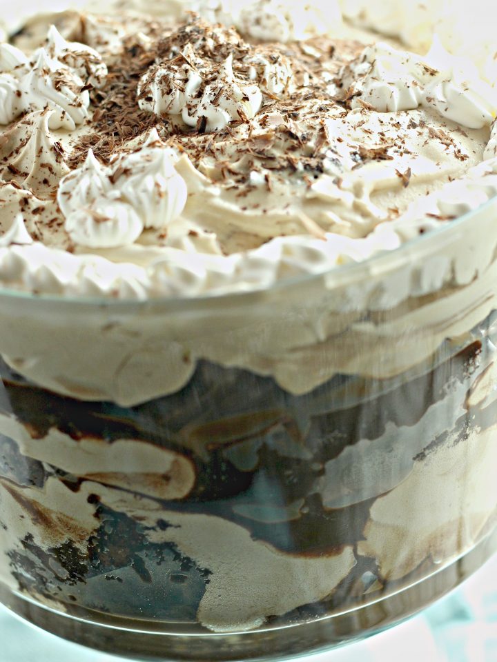 triple chocolate mocha trifle|www.mannaandspice.com