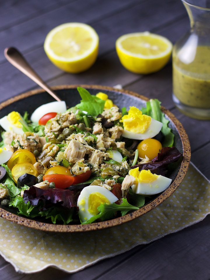 Chopped Nicoise Salad|www.mannaandspice.com