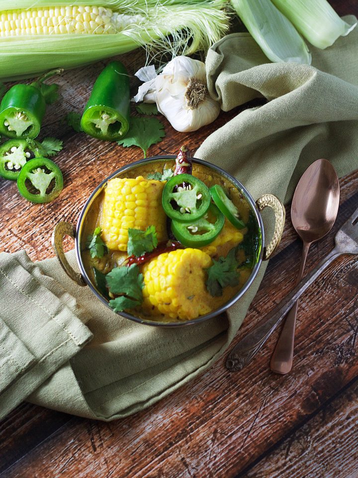 Succulent Corn Kadhi (Curry)|www.mannaandspice.com