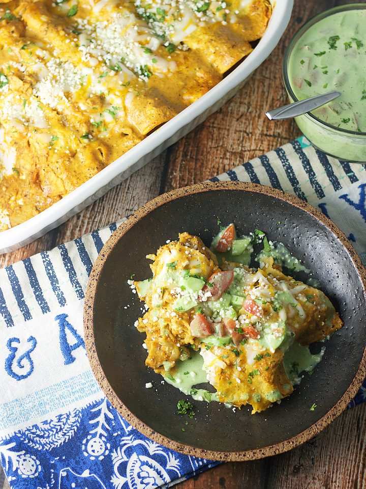 Chicken TIkka Masala Enchiladas| www.mannaandspice.com