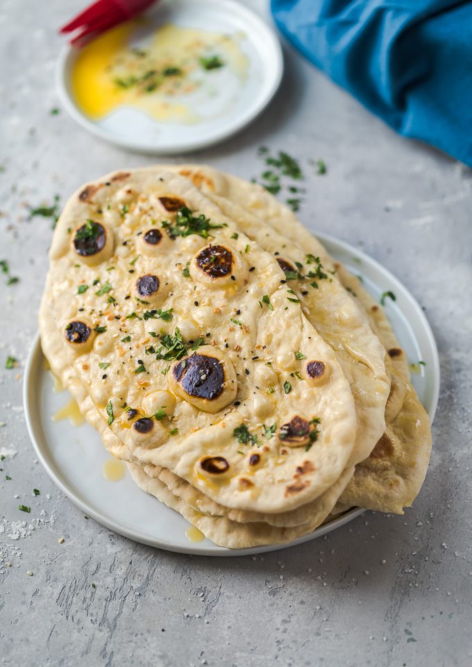 Tender, fluffy, easy 10-minute Naan, no yeast, no waiting.|www.mannaandspice.com